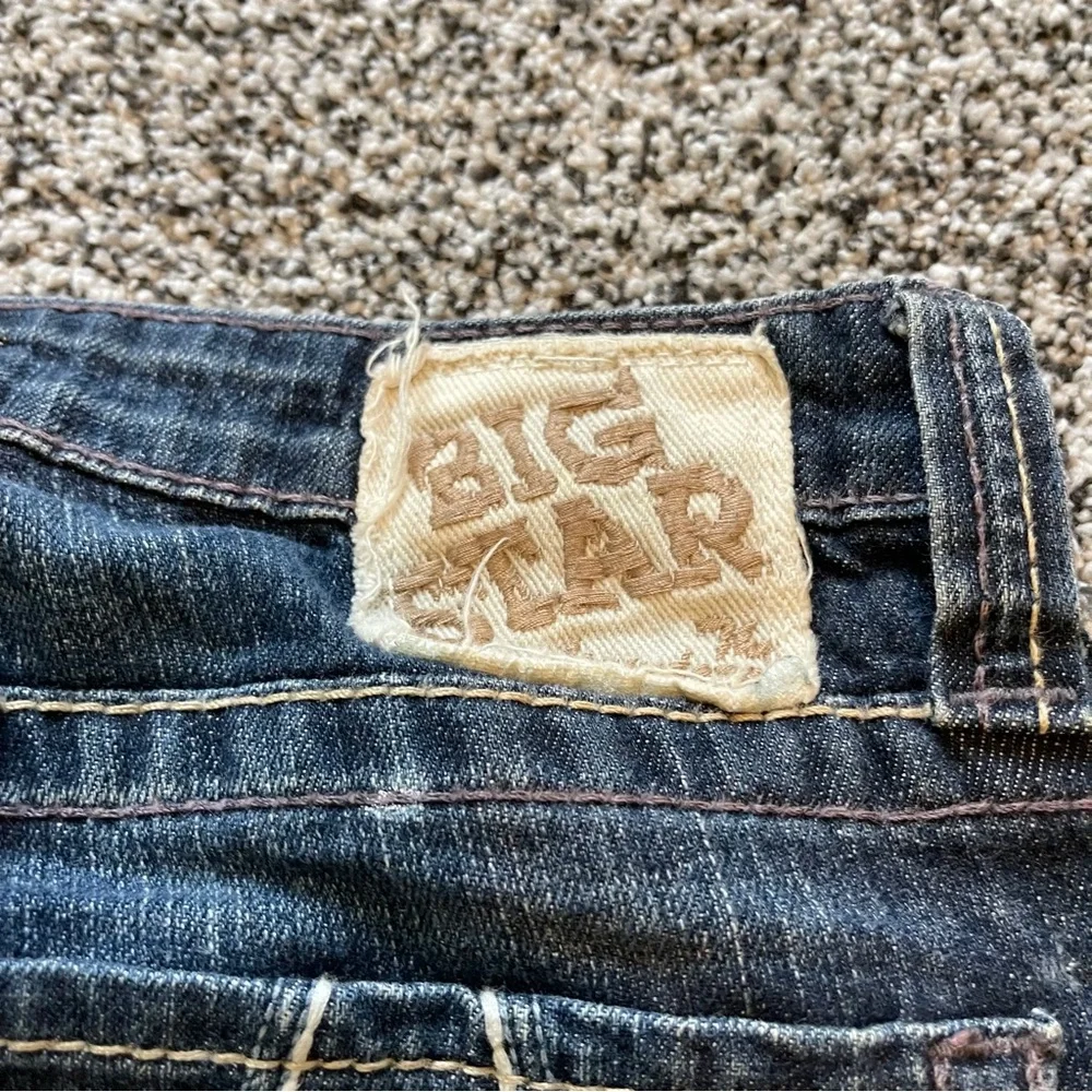 Big Star Remy Low Rise Flare Jeans Womens 27L Dark Wash Bootcut 31 Inseam - Picture 5 of 7